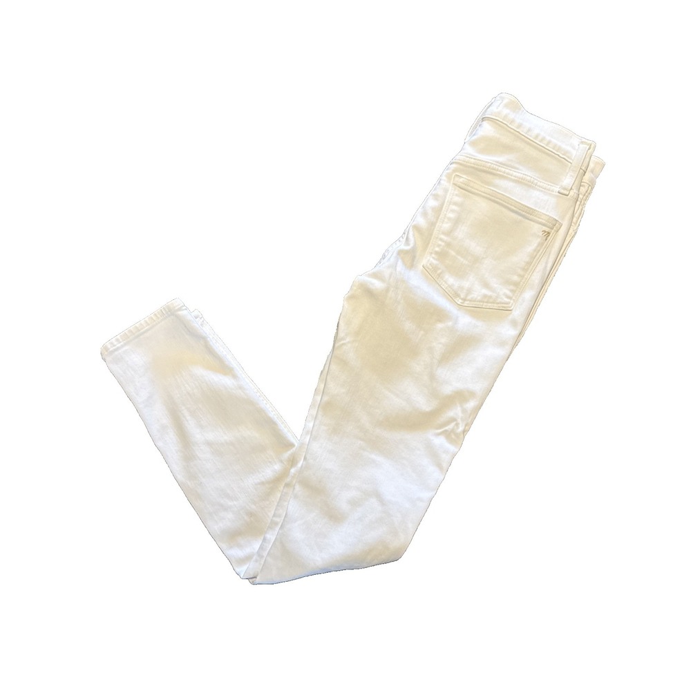Madewell 10" High-Rise Skinny Jeans in White size 25 -inseam 29- rise 10 denim
